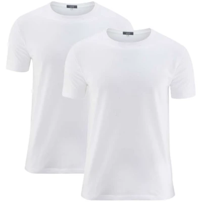 Living Crafts Herren Basic T-Shirts aus Bio Baumwolle - Doppelpack
