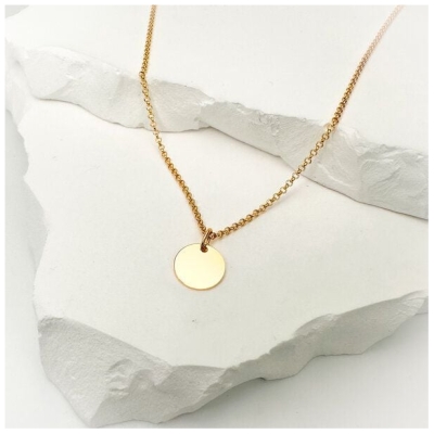 MOANINA Kette Minimal Coin Chiara - 925 Silber/18k Gold Vermeil - 3 Längen