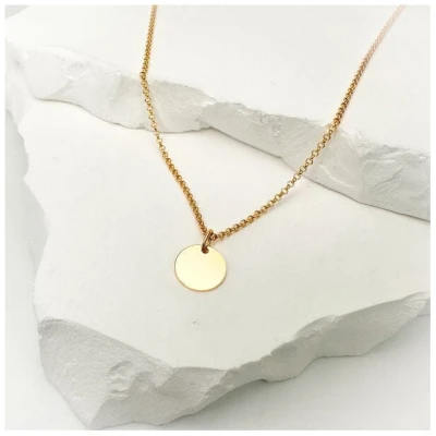 MOANINA Kette Minimal Coin Chiara - 925 Silber/18k Gold Vermeil - 3 Längen