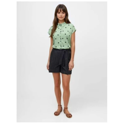 Mademoiselle YéYé Jeans Shorts mit Band aus Bio-Baumwolle
