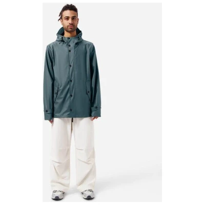 Maium Unisex Regenjacke mit Knöpfen und Reißverschluss aus recycling PET