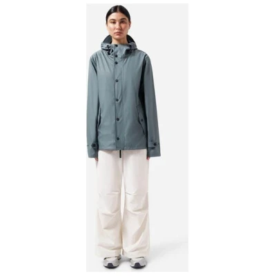 Maium Unisex Regenjacke mit Knöpfen und Reißverschluss aus recycling PET