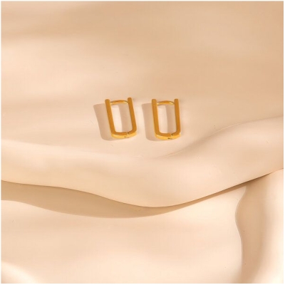 Matte Längliche Ovale Creolen Ohrringe 22mm x 12mm von Elektropulli