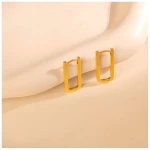 Matte Längliche Ovale Creolen Ohrringe 22mm x 12mm von Elektropulli