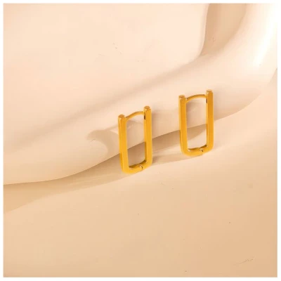 Matte Längliche Ovale Creolen Ohrringe 22mm x 12mm von Elektropulli