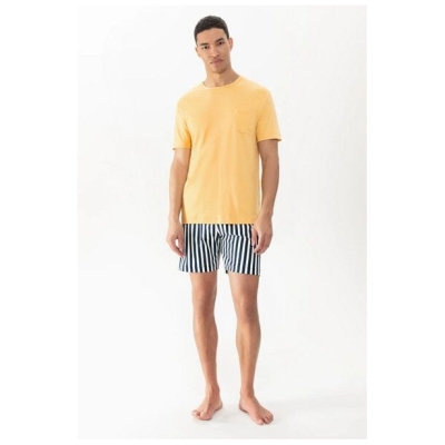 Mey Herren Schlafanzug Pyjama kurz "Sun Stripes" Made-in-Green