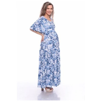 Milchshake KAYA & KAYO 2tlg. VARIO-SET Maxikleid Umstands-& Stillkleid (Clivia) aus TENCEL Jersey