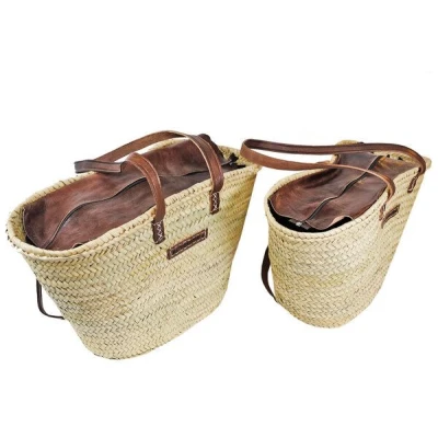 NATUREHOME Korbtasche Strandtasche Einkaufstasche Marktkorb