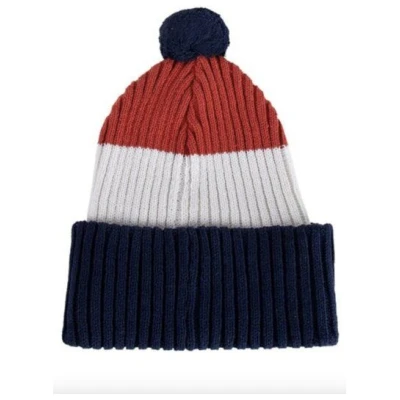 Nudie Jeans Beanie Pompom Rebirth aus recycelten Baumwollmix