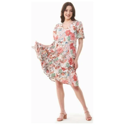 ORGANICATION Kleid aus Bio-Baumwoll-Voile mit Blumenmuster