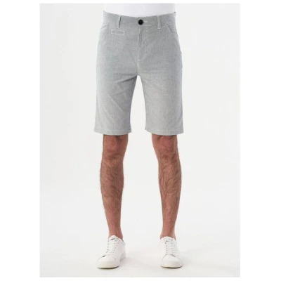 ORGANICATION Slim Chino-Shorts aus Bio-Baumwolle mit Streifenmuster