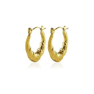 Ovale Creolen mit Struktur, Cool & Schick in 17mm x 23mm von Elektropulli