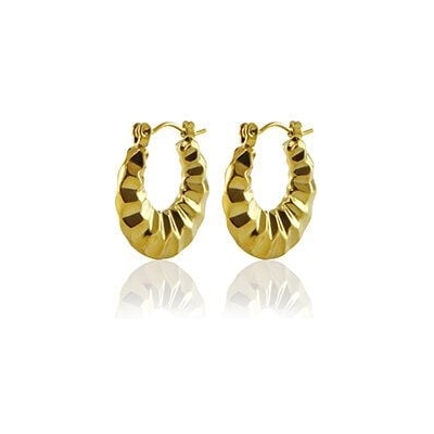 Ovale Creolen mit Struktur, Cool & Schick in 20mm von Elektropulli