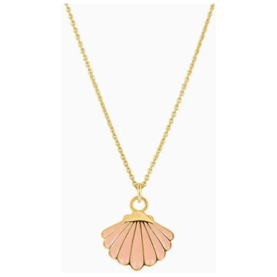 Paeoni Colors Halskette mit Muschel-Anhänger aus 18k Gold Vermeil, 925 Sterling Silber