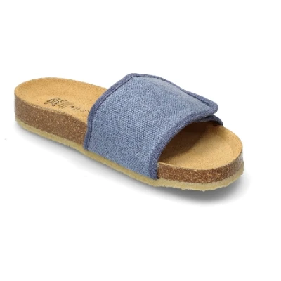 Pantolette HANF, taubenblau 42