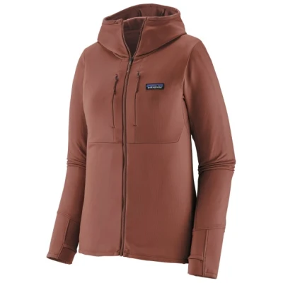 Patagonia - Women's R1 Thermal Full-Zip Hoody - Fleecejacke Gr L braun