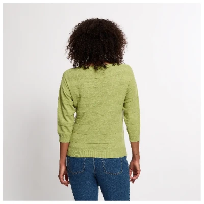 Pullover aus Hanf und Bio-Baumwolle, farn XS