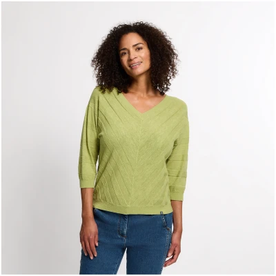 Pullover aus Hanf und Bio-Baumwolle, farn XS