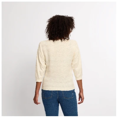 Pullover aus Hanf und Bio-Baumwolle, naturweiß XS