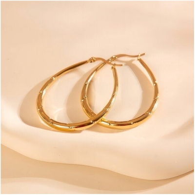 ROUND Ohrringe Creolen ca. 40mm x 50mm von Elektropulli