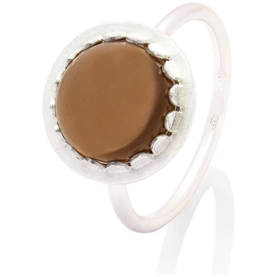Ring "Rauchquarz", silber 50