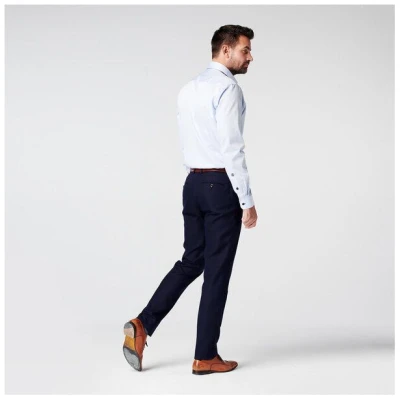 SKOT Fashion Nachhaltige Langarm Herren Hemd Geschäft Blau 100% bio
