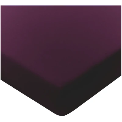 Satin-Spannbetttuch aus reiner Bio-Baumwolle, pflaume 100 x 200 cm