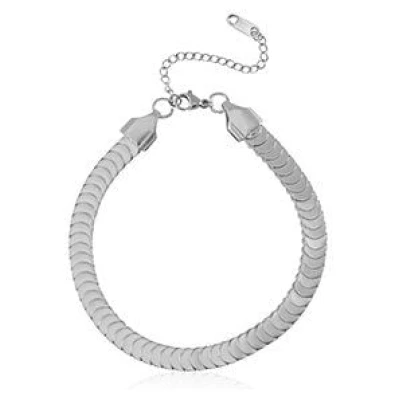 Strukturiertes Armband in ca. 22 x 5mm (inkl. 5.5 cm Verlängerungskette) von Elektropulli