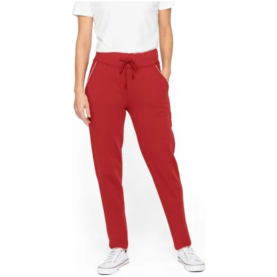 Sweathose im Jogging Style aus Bio-Baumwolle, kirsche melange 40/42