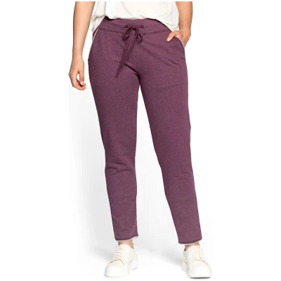 Sweathose im Jogging Style aus Bio-Baumwolle, plum melange 36/38