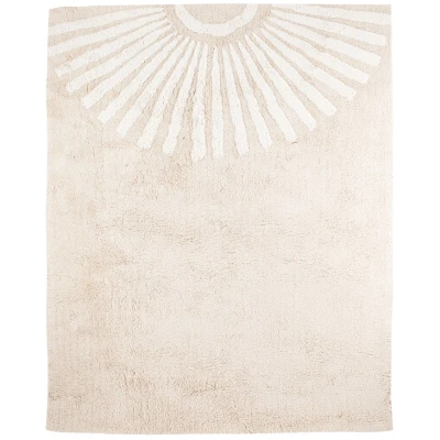 Teppich Bio-Baumwolle "Sonne" Maße 100 x 130 cm