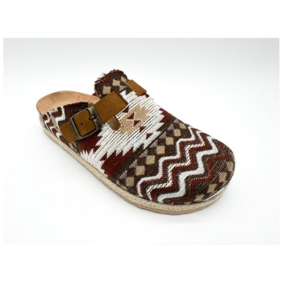 Vegane thies ® Eco Bio Yosemite Clogs aus rec. textilen Material mit Kork-Tieffussbett