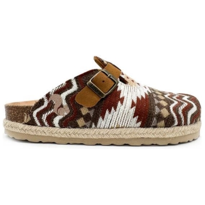 Vegane thies ® Eco Bio Yosemite Clogs aus rec. textilen Material mit Kork-Tieffussbett