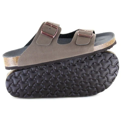 Vegetarian Shoes Vegane Sandale - Two Strap Sandal Fake Suede (Stone)