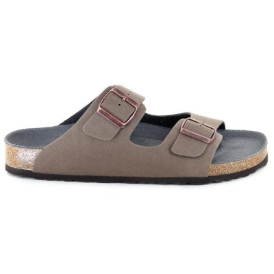 Vegetarian Shoes Vegane Sandale - Two Strap Sandal Fake Suede (Stone)