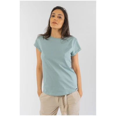 Vintage T-Shirt für Frauen Rolled Sleeve, Baumwolle