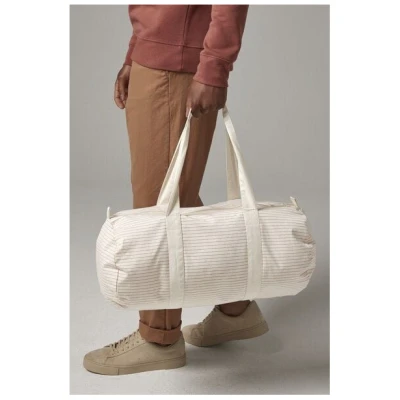 Westford Mill Striped Organic Cotton Barrel Bag Sporttasche Weekender Reisetasche Badtasche