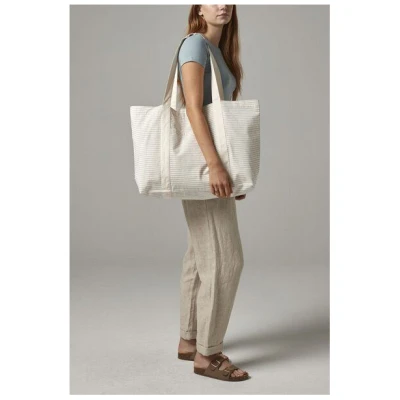 Westford Mill Striped Organic Cotton Shopper Tasche Shopper Einkaufstasche Strandtasche Badtasche