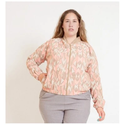 WiDDA berlin Blouson Jacke MIA mit hellem Webmuster