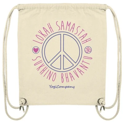 YogiCompany Lokah Samastah - rosa-blau - Turnbeutel