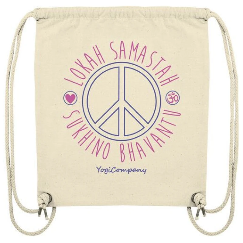 YogiCompany Lokah Samastah - rosa-blau - Turnbeutel
