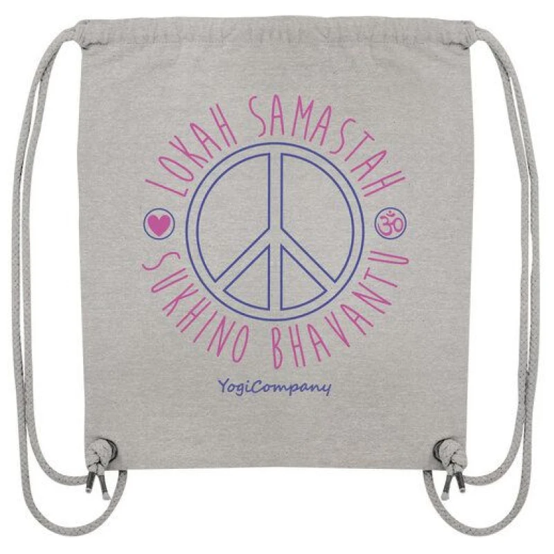 YogiCompany Lokah Samastah - rosa-blau - Turnbeutel