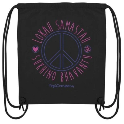 YogiCompany Lokah Samastah - rosa-blau - Turnbeutel