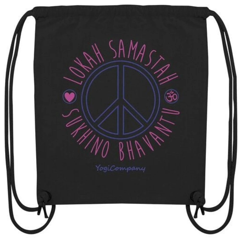 YogiCompany Lokah Samastah - rosa-blau - Turnbeutel