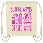 YogiCompany Surf the Waves of Life - pink - Turnbeutel