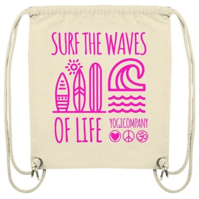 YogiCompany Surf the Waves of Life - pink - Turnbeutel
