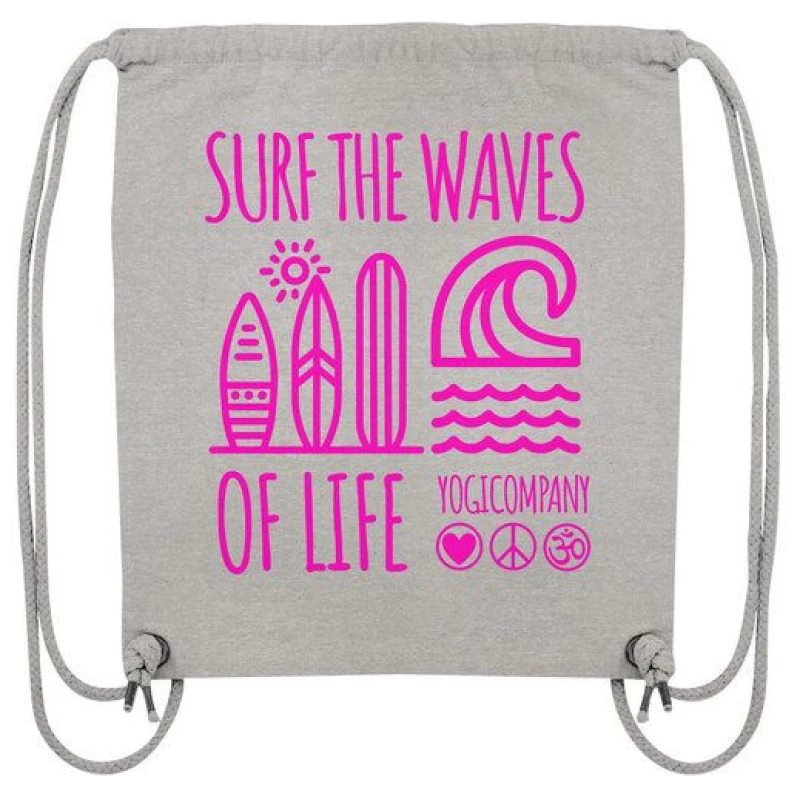 YogiCompany Surf the Waves of Life - pink - Turnbeutel
