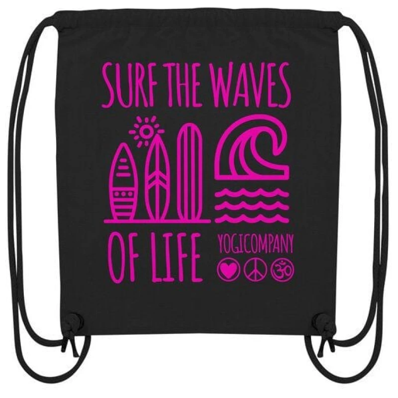 YogiCompany Surf the Waves of Life - pink - Turnbeutel