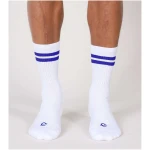 erlich textil Andi für Unisex aus Baumwolle (aus kontrolliert biologischem Anbau) in weiß/knallblau