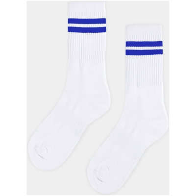 erlich textil Andi für Unisex aus Baumwolle (aus kontrolliert biologischem Anbau) in weiß/knallblau